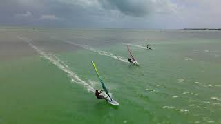 Windsurfing Islamorada flats in the Florida Keys! 4K