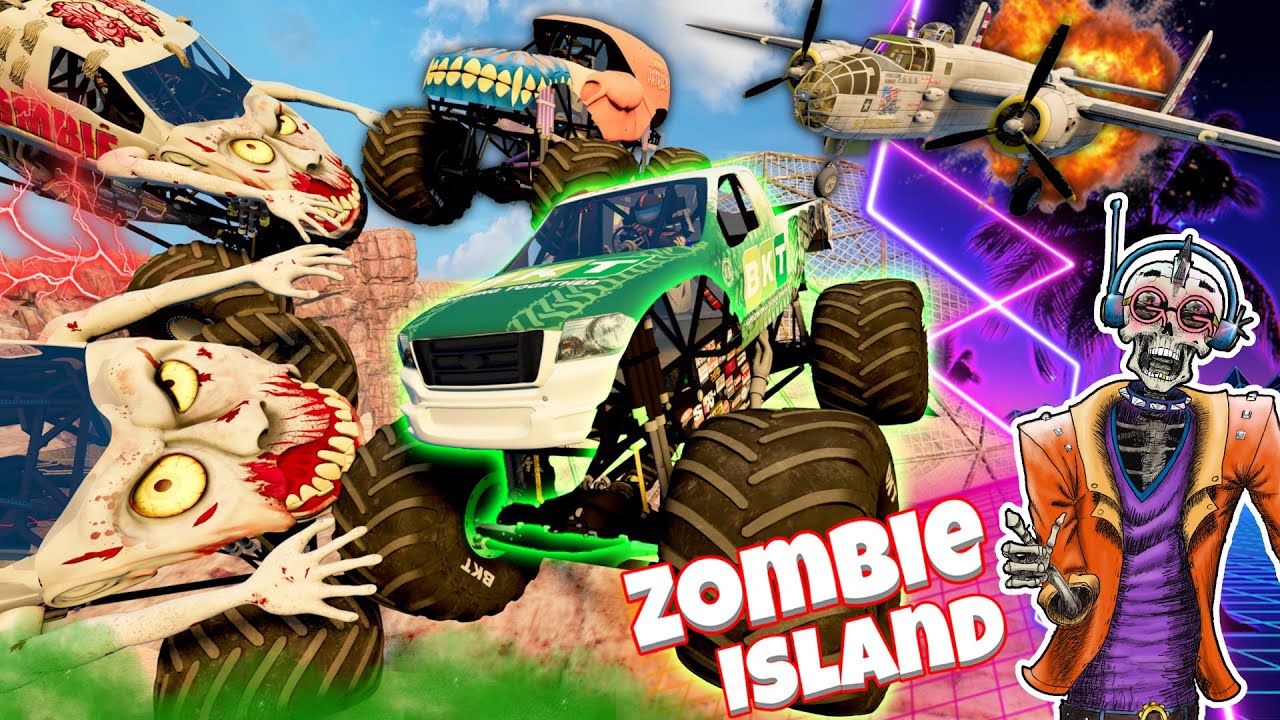Monster Jam Zombie Island Compilation #58 | Racing, Freestyle, and High Speed Jumps