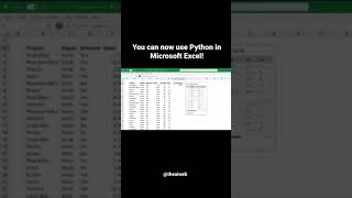 Introducing Python in Excel