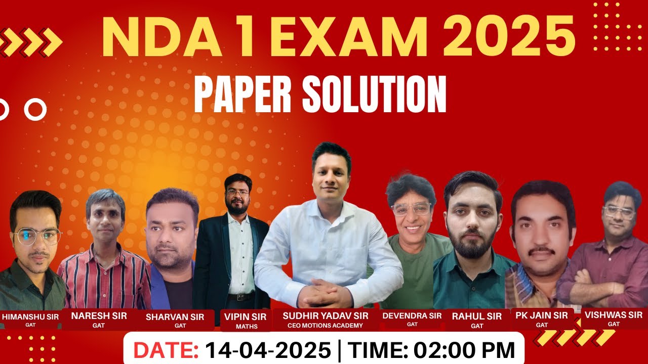 NDA 1 EXAM 2025 | PAPER SOLUTION | COMPLETE ANSWER KEY & ANALYSIS - YouTube