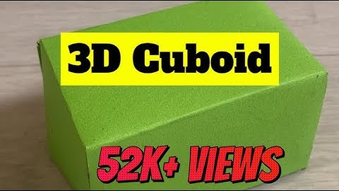 How to make paper 3 D Cuboid  #papercuboid #3dshapes  #3dcuboid #cuboid #3dshapes