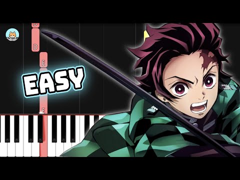 Demon Slayer OP - "Gurenge" - EASY Piano Tutorial & Sheet Music