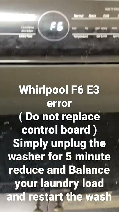 Common Error Codes In Whirlpool Washers And What They Mean , 42% OFF