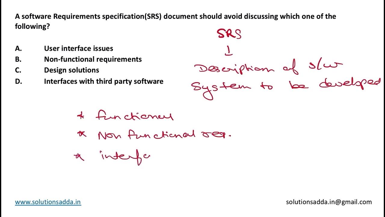 NICNIELIT STA 2020 SE SRS DOCUMENT NIC TEST SERIES SOLUTIONS
