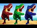 T-Rex vs Godzilla vs Zilladominus vs Spinosaurus Jurassic World Evolution Dinosaurs Fighting