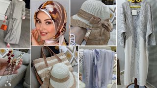 مشتريات لفصل الصيف اروع موديلات خمارات وشالات للمحجبات اكسسوارات صيفية فساتين صيف 2025#مشتريات