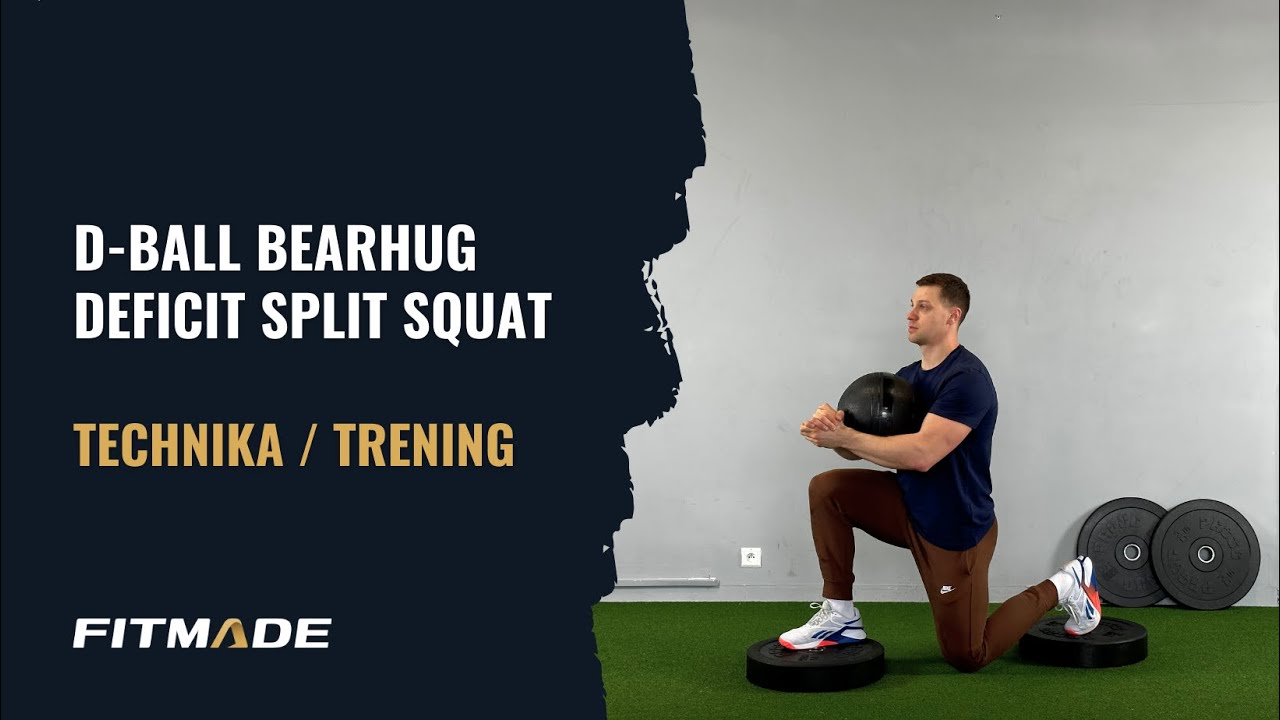 D-ball bearhug deficit split squat - Ćwiczenie / Prawidłowa Technika ...
