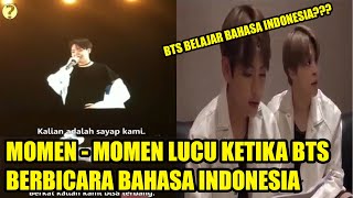 KALIAN ADALAH SAYAP KAMI!  MOMEN - MOMEN LUCU KETIKA BTS BERBICARA BAHASA INDONESIA!!