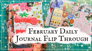 February Daily Journal Flip Through - A Look In My Memory Keeping Journal 