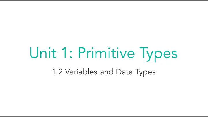 AP CSA 1.2 Variables and Data Types