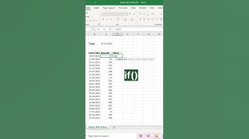 CREATE AN EXPIRY ALERT IN EXCEL #excel #exceltutorials #microsoft #youtube #shorts