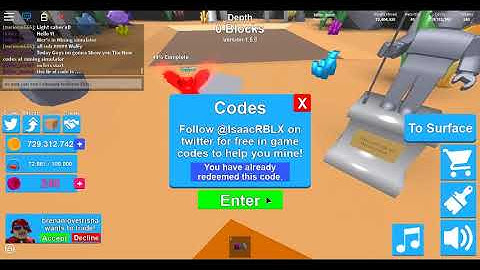 New* Legendary Codes at Mining simmulator (New Land) Atlantis Update