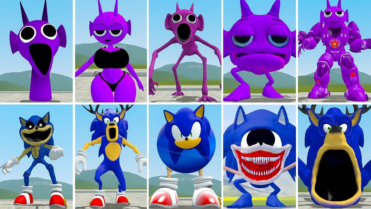 NEW EVOLUTION OF ALL SPRUNKI PURPLE MECHATITAN VS ALL CURSEDEER SONIC EATER FAMILY ? in Garrysmod!
