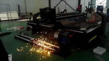 LINKCNC-Plasma with rotary axis test work video