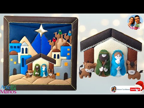 ?Cómo Hacer CUADRO PESEBRE EN FALSO PATCHWORK, Tutorial con Arte en Tus Manos