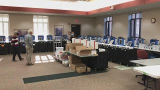 Polling place workers prepare for November 3rd election