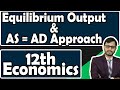 What IS EQUILIBRIUM OUTPUT & AS = AD Approach | Income Determination & Multiplier | 12th Economics