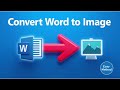 How to Convert Word Document to an Image: Save Word as Picture