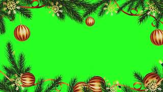 Christmas background frame greenscreen