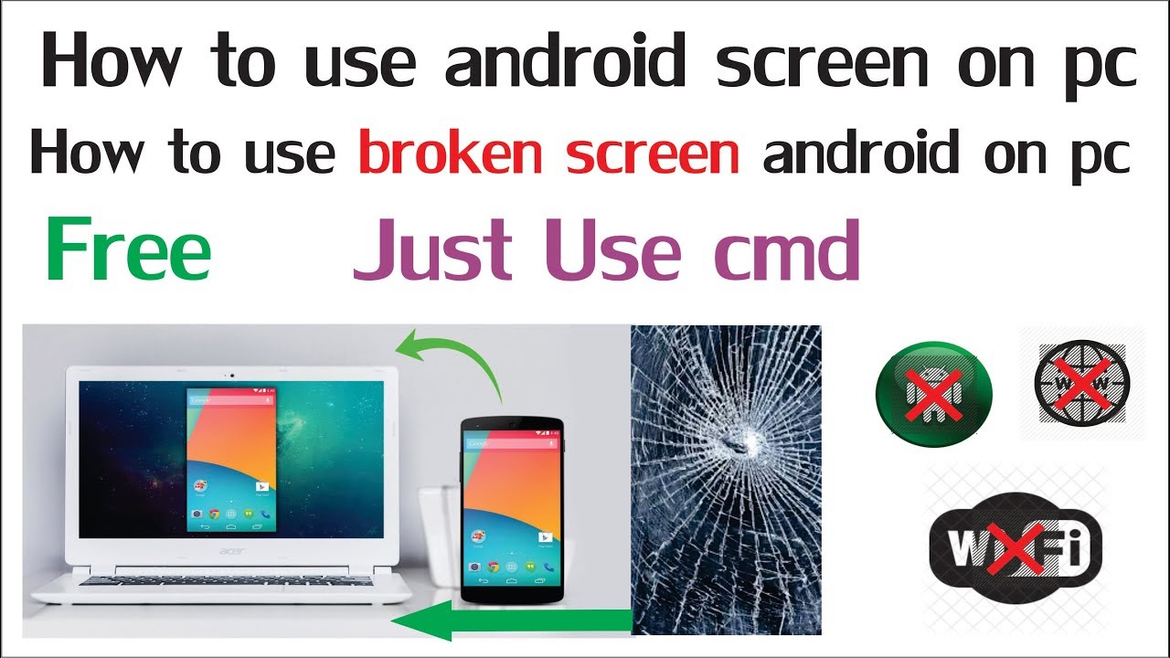 Update how to use android mirror screen on pc (broken Screen to Pc) use cmd (Urdu/Hindi)