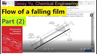 (90) 3.2 (Bab 2) Flow of a falling film, aliran sebuah aliran film (part 2) Transport Phenomena