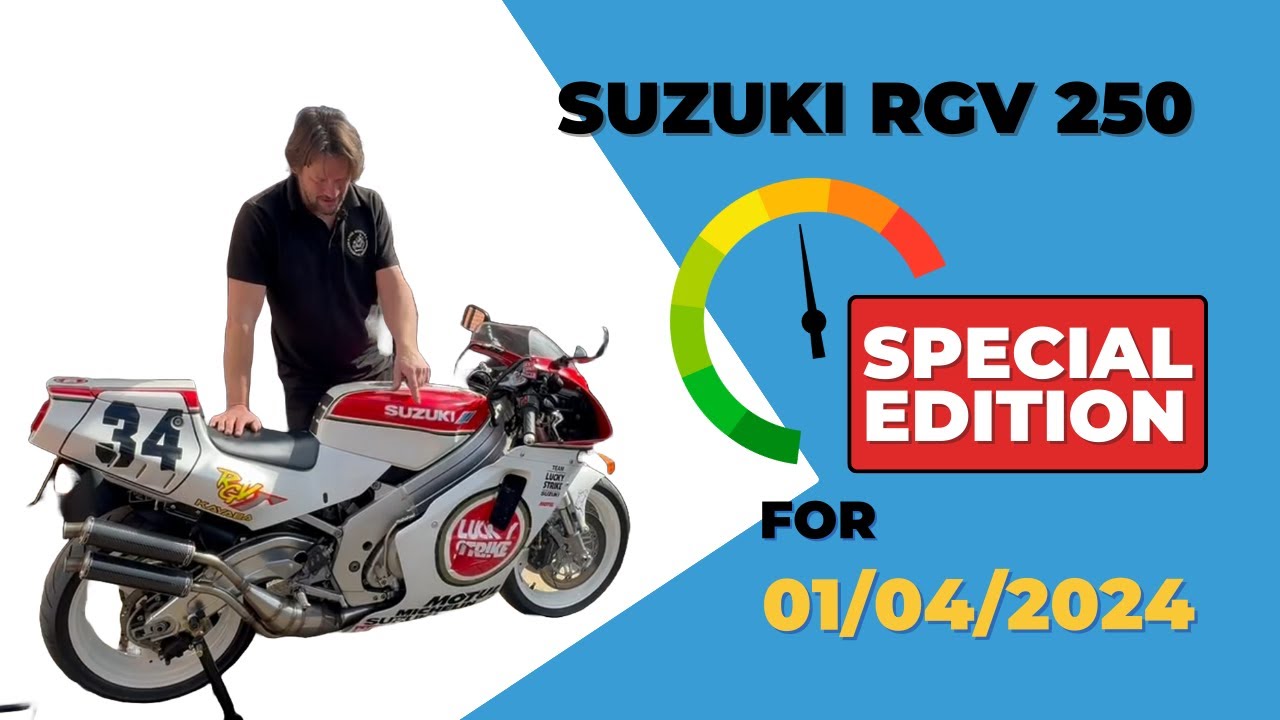 Firing up a Special Edition Suzuki RGV 250 Motorbike - YouTube