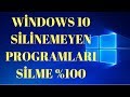 Windows 10 Silinmeyen Dosyaları ve Programları Silme Programsız Sesli Anlatım