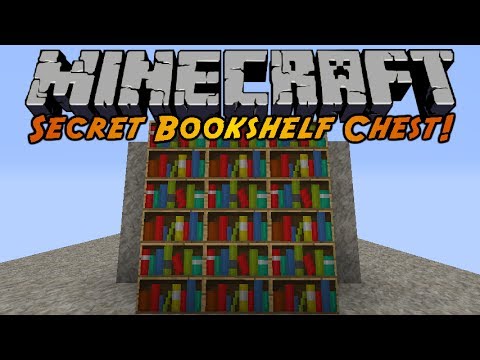 Minecraft Secret Bookshelf Chest, How To Make A Bookcase Door In Minecraft