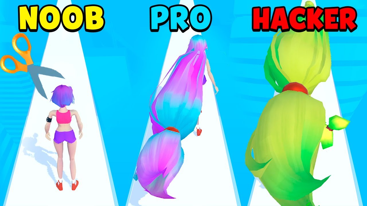 NOOB vs PRO vs HACKER - Hair Rush