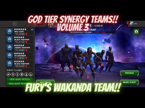 GOD TIER SYNERGY TEAMS VOL 3!! FURY’S WAKANDA TEAM!!