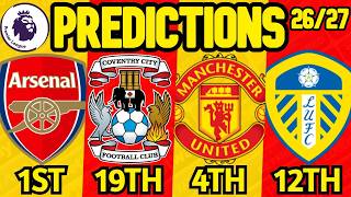 BOOKIES EARLY 26/27 PREMIER LEAGUE PREDICTIONS