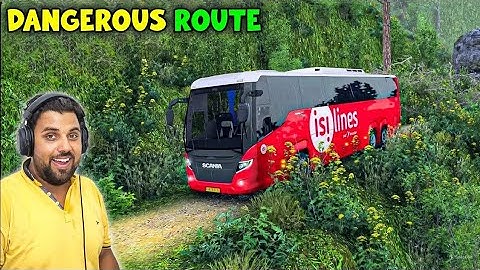 Indian Bus Driver on Very Dangerous Mountain Road | Best Bus Simulator Games | Best Bus Game