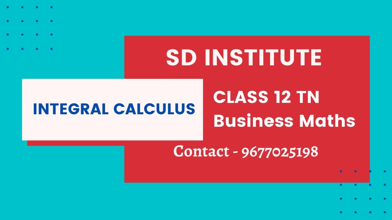 Integral Calculus Exercise 2.3 basics and problems