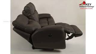 Flexsteel Evian Leather Power Reclining Sofa 1447 62P | KEY Home