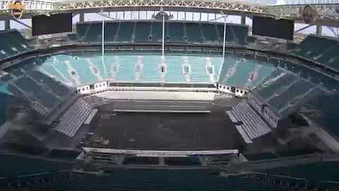 Timelapse of Temporary Tennis Stadium within Hard Rock Stadium - DayDayNews