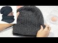 Вязаная спицами шапка - бини,шарф - бафф и перчатки