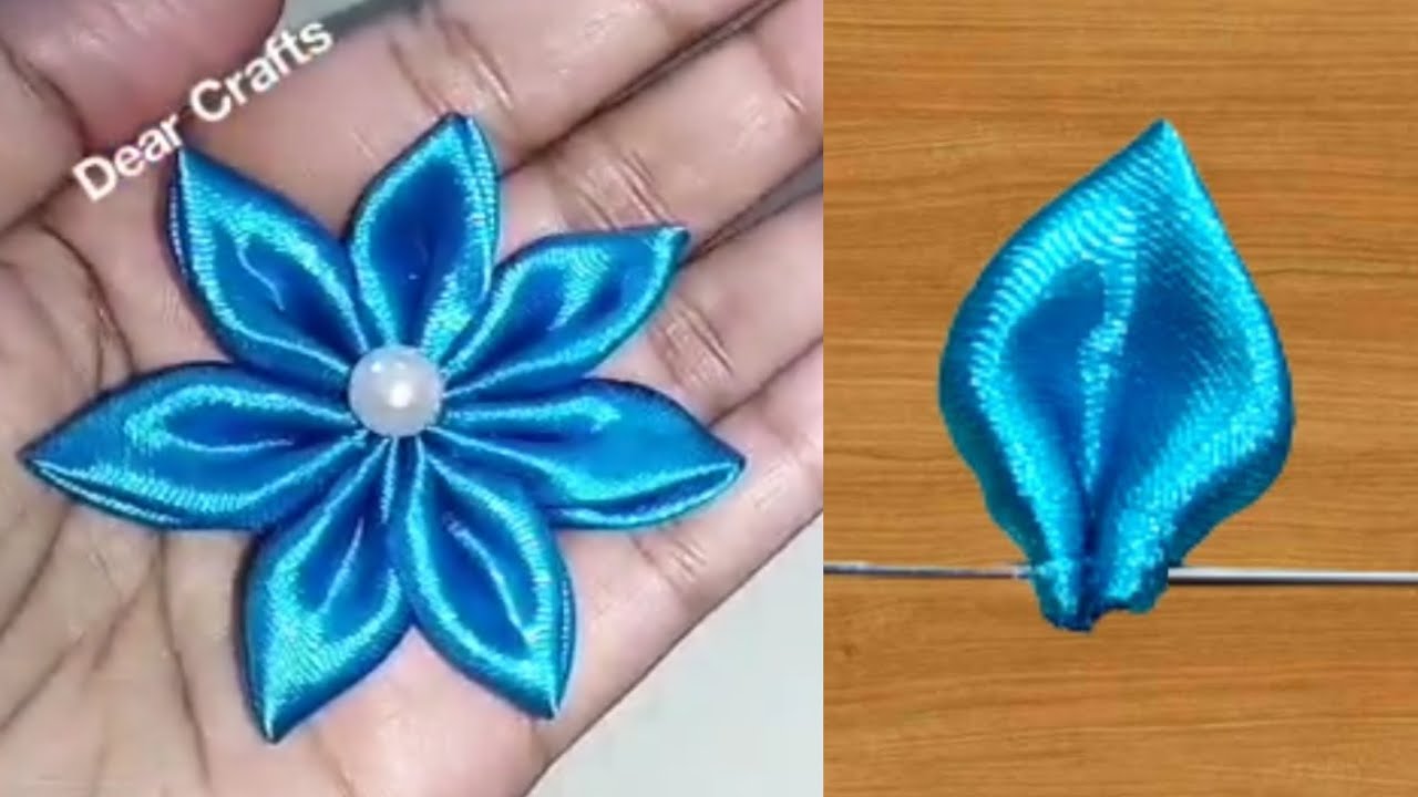 Amazing Ribbon Flower Work।Ribbon Work।DIYRibbon Flowers।Hand