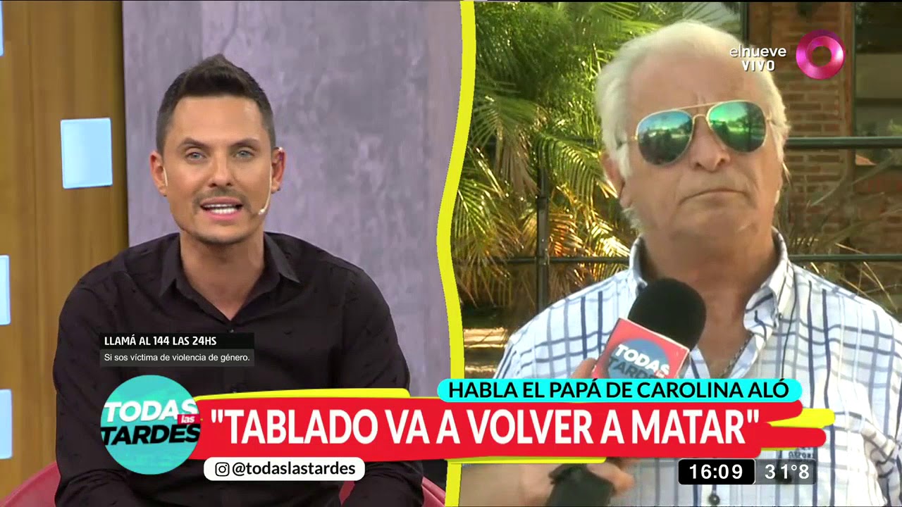 Habla el papá de Carolina Aló tras la liberación de Fabián Tablado