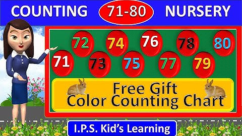 Counting 71 to 80 | Part - 8 | Numbers for Nursery Kids 71 to 80 | IPS Kids Learning