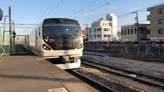 JR東日本E257系0番台(松本車両センターM-112編成)。