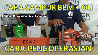 Tutorial / Cara Pakai Pengoperasian Mesin Chainsaw (Gergaji Mesin Senso) dan Cara Campur Oli Samping screenshot 4