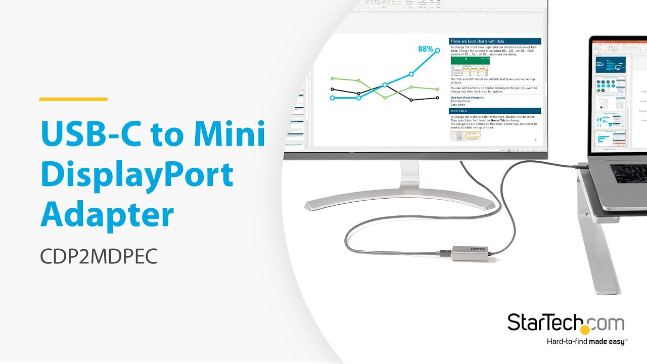 USB-C to Mini DisplayPort Adapter - CDP2MDPEC | StarTech.com