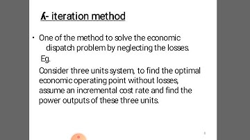 Lambda iteration methods