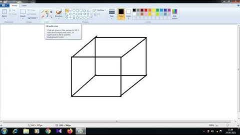 How to create cube in MS-Paint
