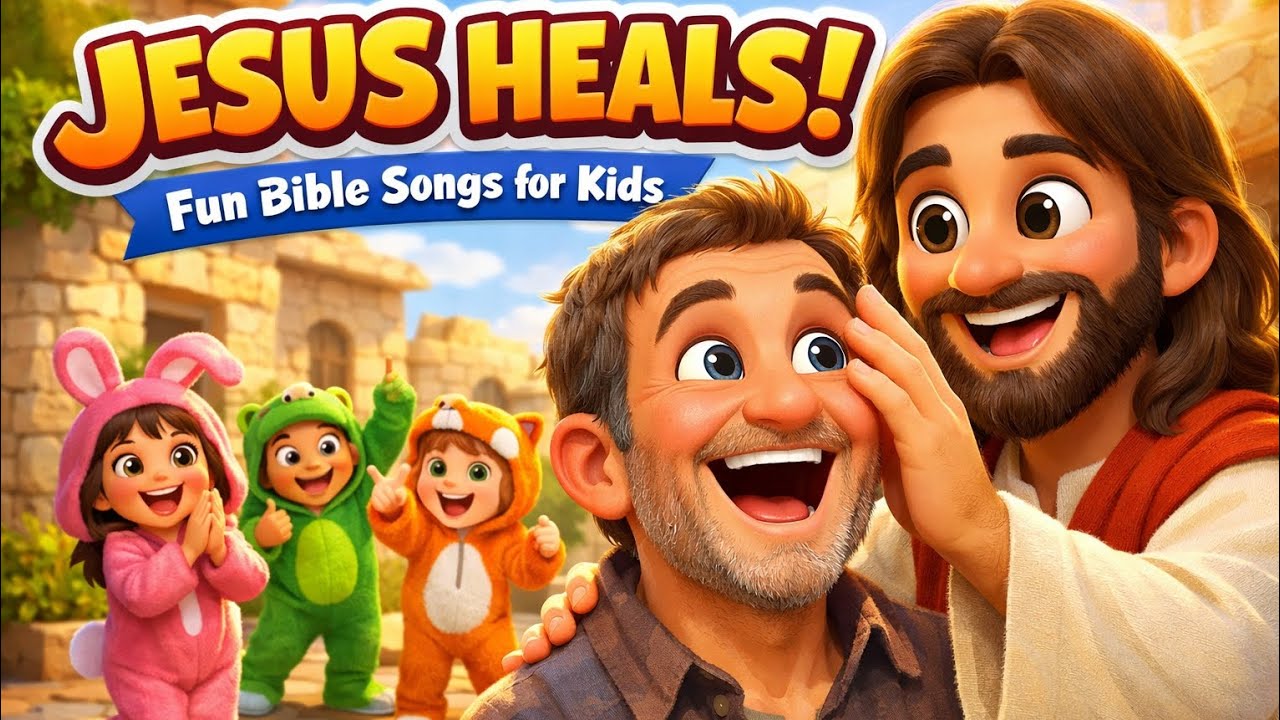 Jesus Heals the Blind Man! 😍 Fun Bible Song for Kids| Animated Christian Songs for Kids 