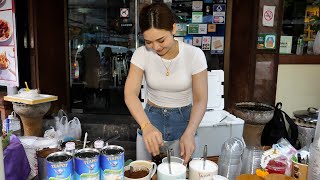 The most popular beautiful coffee lady in bangkok | thai food