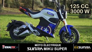 Présentation Sunra Miku Super ! Moto électrique 125 cc 3000 Watts !