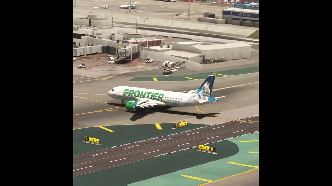 Very STORM Plane Flight Landing!! Airbus 320 Frontier Landing at Los Angeles Airport