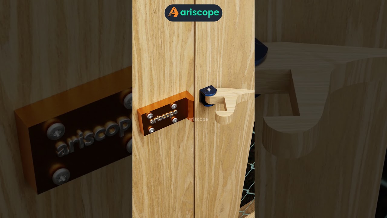 Clever Hook Lock for Sliding Wooden Door  