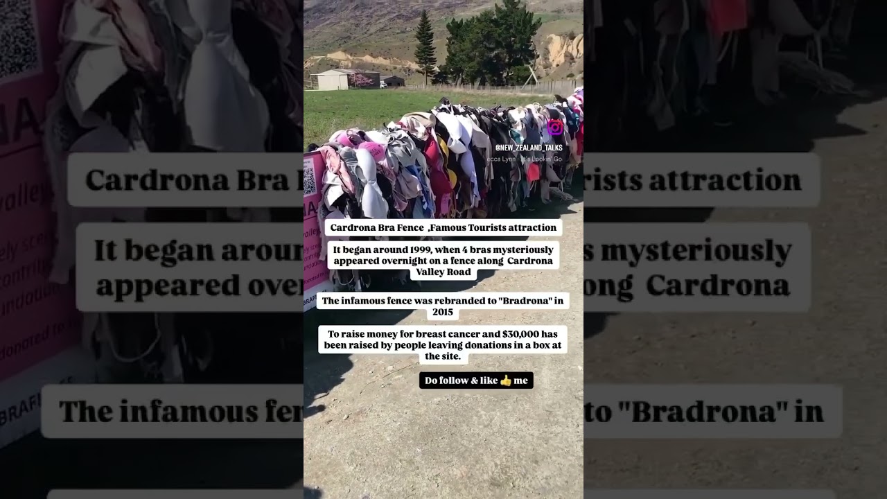 Bra Fence ( Tourist attraction) South Island New Zealand